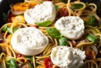 Creamy Burrata and Roasted Summer Harvest Pasta