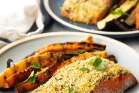 Savory Pesto Crusted Salmon