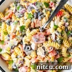 creamy ranch pasta salad
