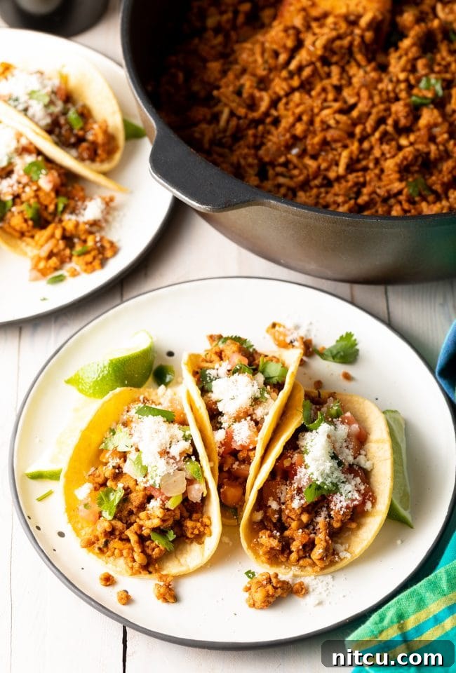 Healthy ground chicken or ground turkey tacos recipe - SPICY!