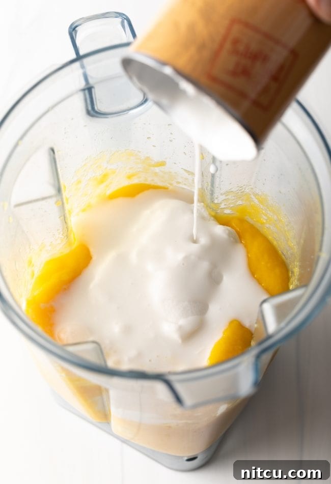 Step 4: Combine all ingredients in blender