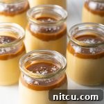 Butterscotch Budino dessert with caramel and salt