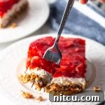 A small square image of the finished strawberry pretzel salad, often used as a recipe thumbnail.