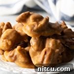 A small image of the finished Cinnamon Pecan Pralines.