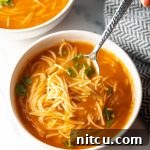 A small bowl of Sopa de Fideo