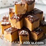 A small image of the finished Chocolate Peanut Butter Fudge.