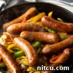 Cooked Italian Sausage and Peppers