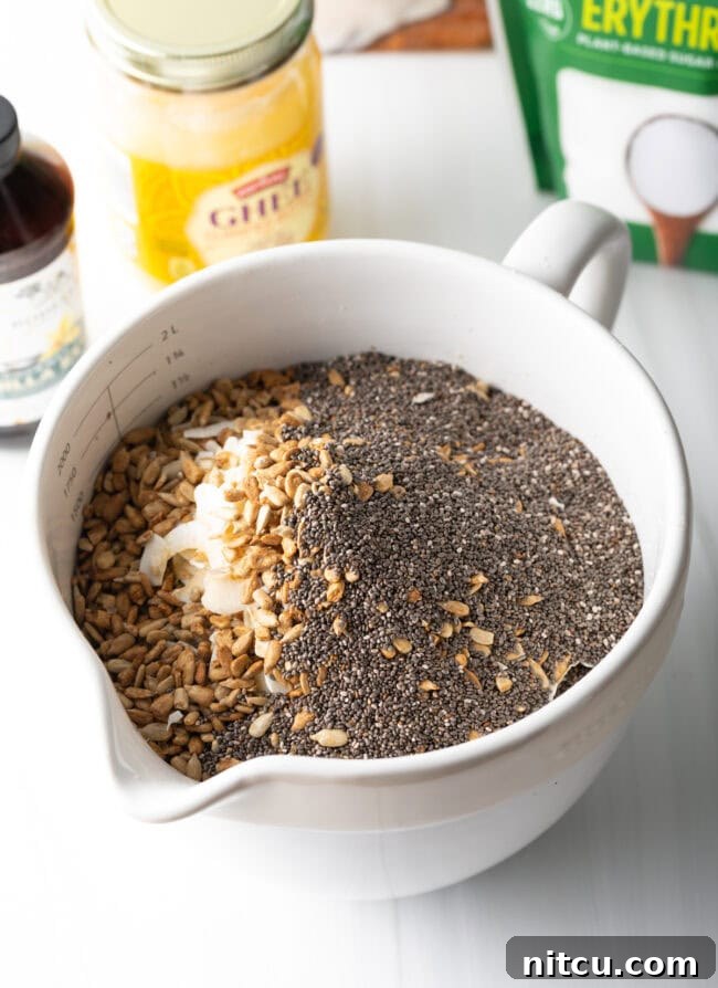 Mixing ghee and almond butter in a small bowl.
