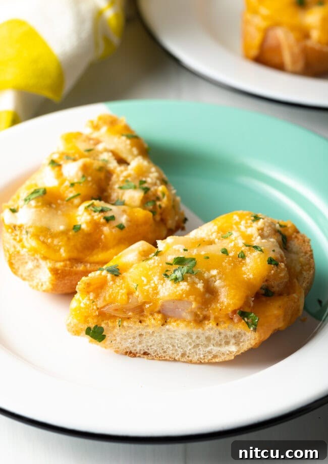 Two perfectly cooked pieces of shrimp toast recipe on a white plate, garnished with parsley, ready for a delightful bite.