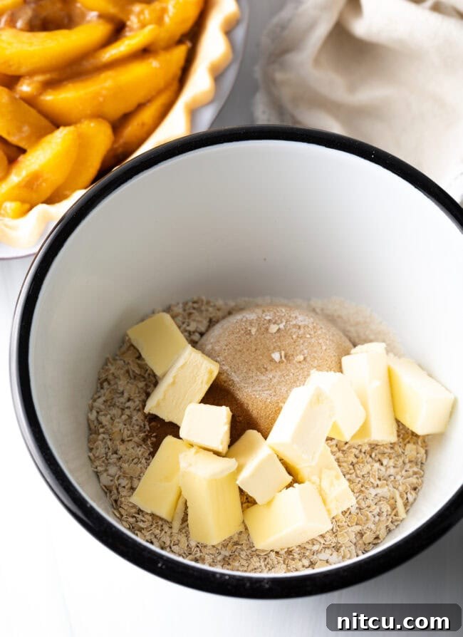 Preparing the pie crust in a deep-dish pan.