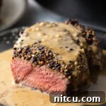 Steak au Poivre Recipe with Cognac Cream Sauce