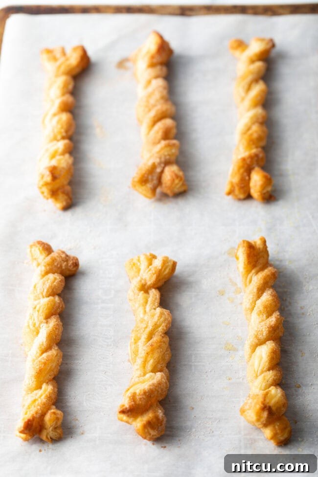 Baked cinnamon twists. 