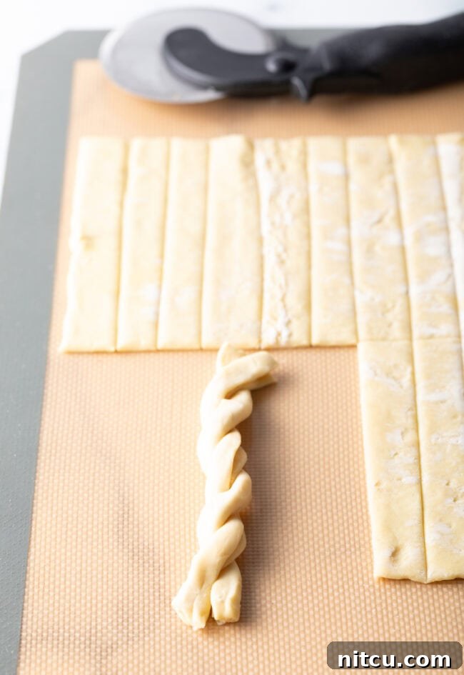 A braided puff pastry twist. 