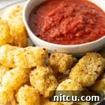 Air Fryer Cheese Curds recipe image.