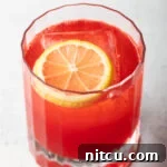 A beautifully crafted Sloe Gin Fizz cocktail, garnished and ready to be enjoyed, highlighting its inviting color and refreshing appeal.