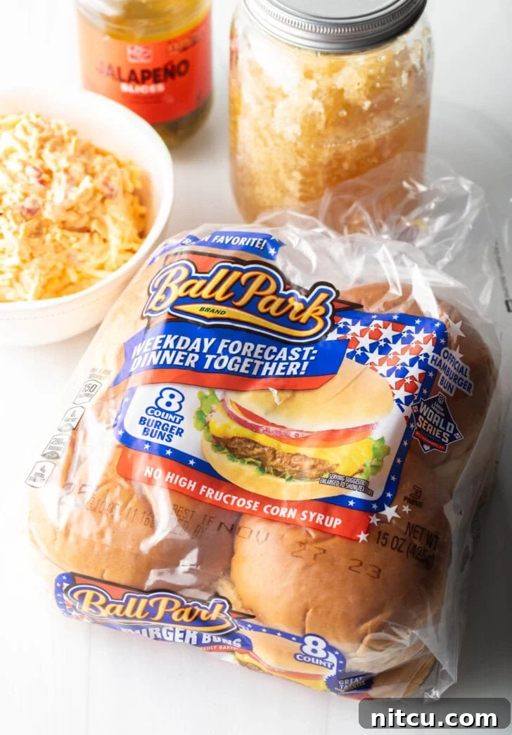 Package of 8 soft hamburger buns.
