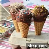 Chocolate Dipped Ice Cream Cones Recipe