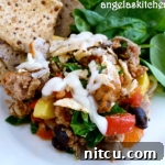 Gluten Free Dairy Free Ground Turkey and Veggie Tortilla Casserole