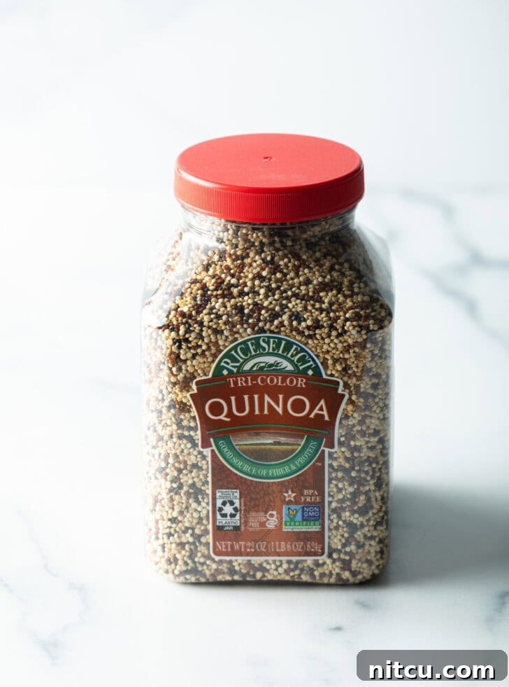 Container of Quinoa.