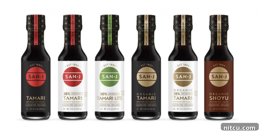Selection of gluten-free food products including Blake's Seed Based bars and San-J tamari