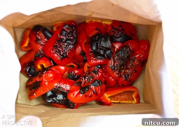 Oven Roasted Red Peppers | ASpicyPerspective.com #howto #diy #redpeppers