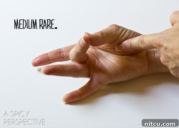 Checking Medium Rare Doneness with the Finger Test