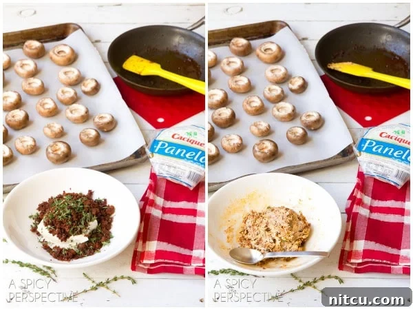 How to Make Stuffed Mushroom Recipe #holidays #appetizers #mushrooms #party