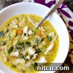 Creamy Turkey Soup Recipe with Poblano Peppers #leftovers #soup #turkey #thanksgiving