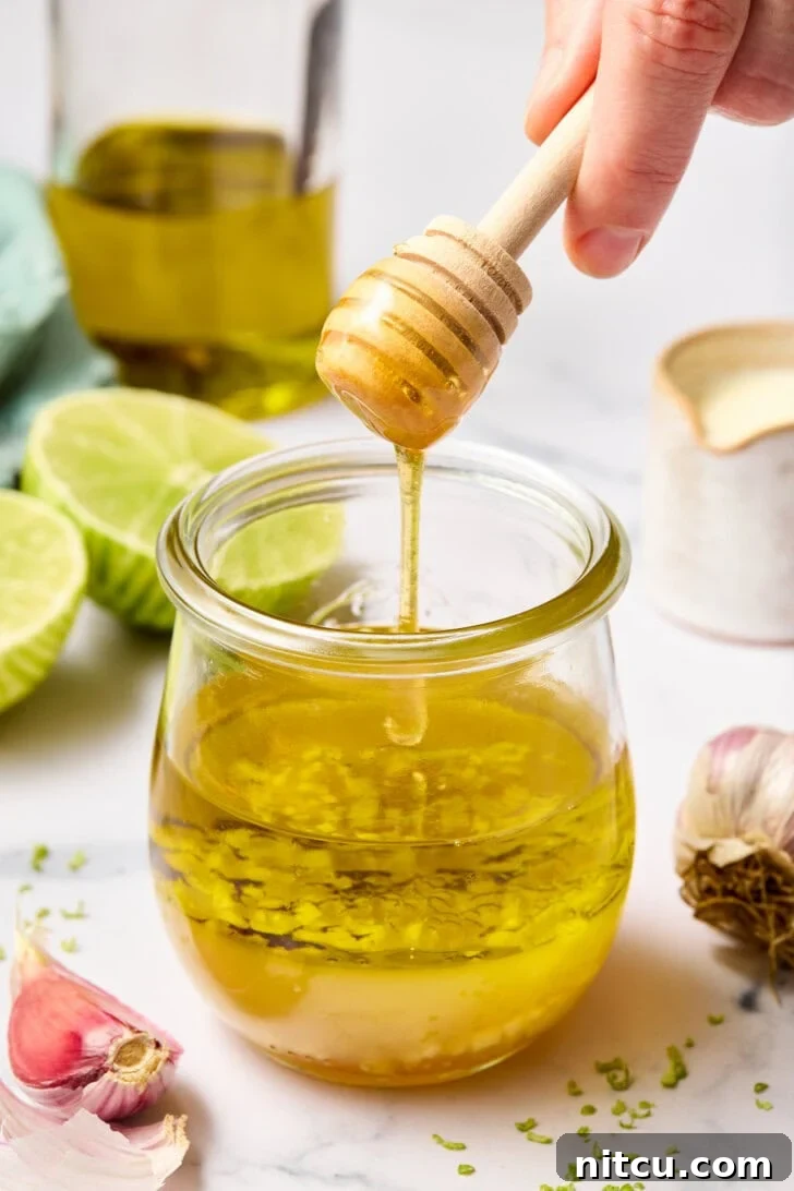 add honey to vinaigrette