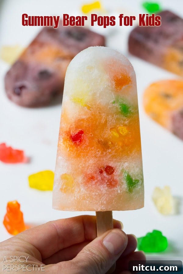 Assortment of colorful Popsicles