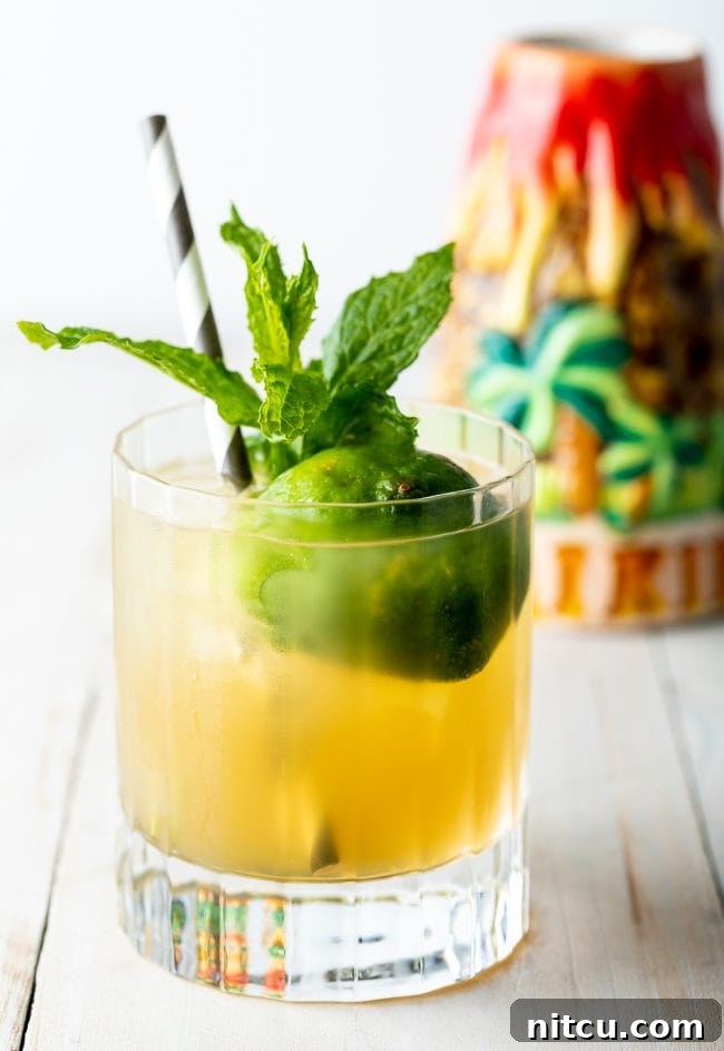 Original Recipe - A classic Mai Tai with vibrant garnishes.