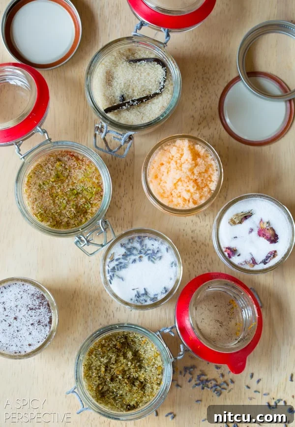 How to Make Flavored Sugars - Best Flavored Sugar Recipes #ediblegifts #homemadegifts