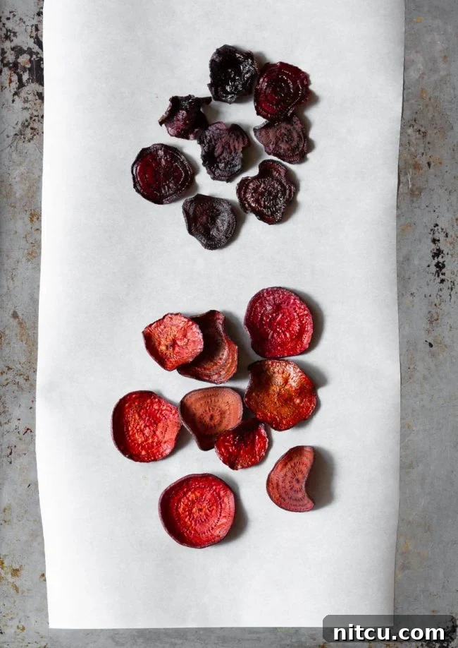 The difference between when you allow the beet to sweat and when you don't. 