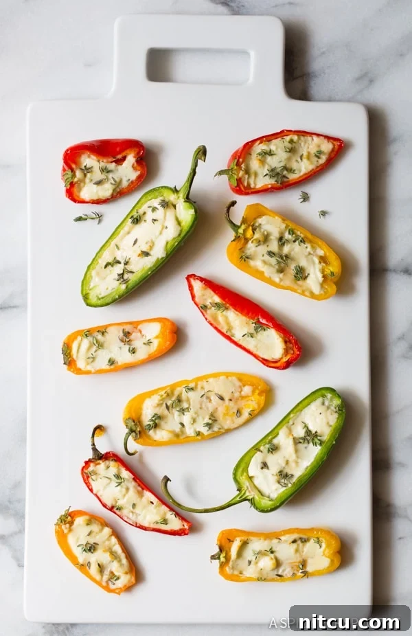 The Best 3-Ingredient Stuffed Mini Peppers Recipe 