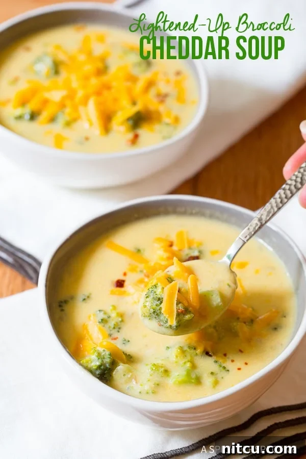 Best Lightened-Up Broccoli Cheddar Soup for the Whole Family