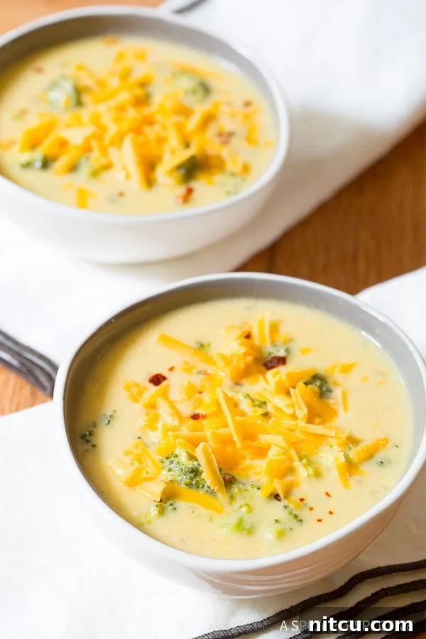 The Ultimate Lightened-Up Broccoli Cheddar Soup Recipe