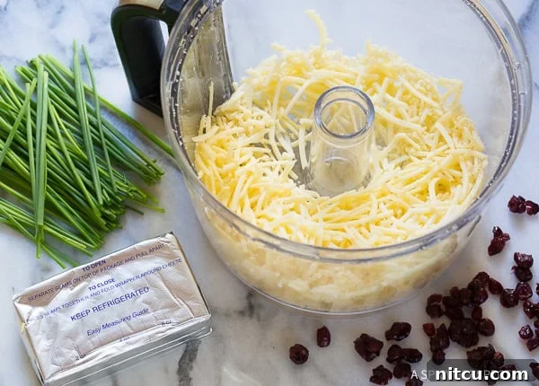 Cheese Ball ingredients in food processor