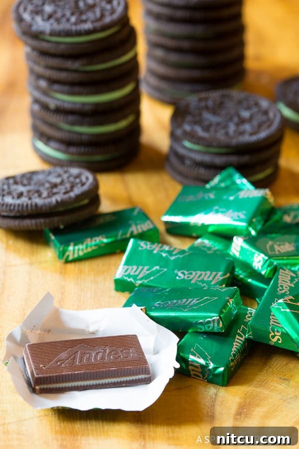 Giftable Mint Oreo Chocolate Bark, ideal for festive occasions.