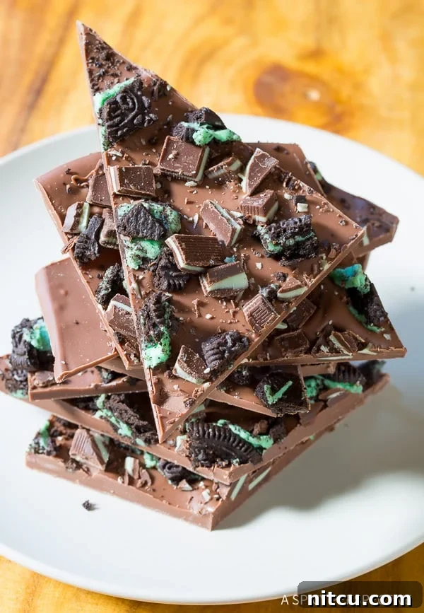 A festive spread of peppermint bark, a delightful addition to any holiday table.