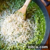 Vibrant Herbaceous Green Risotto Recipe on ASpicyPerspective.com