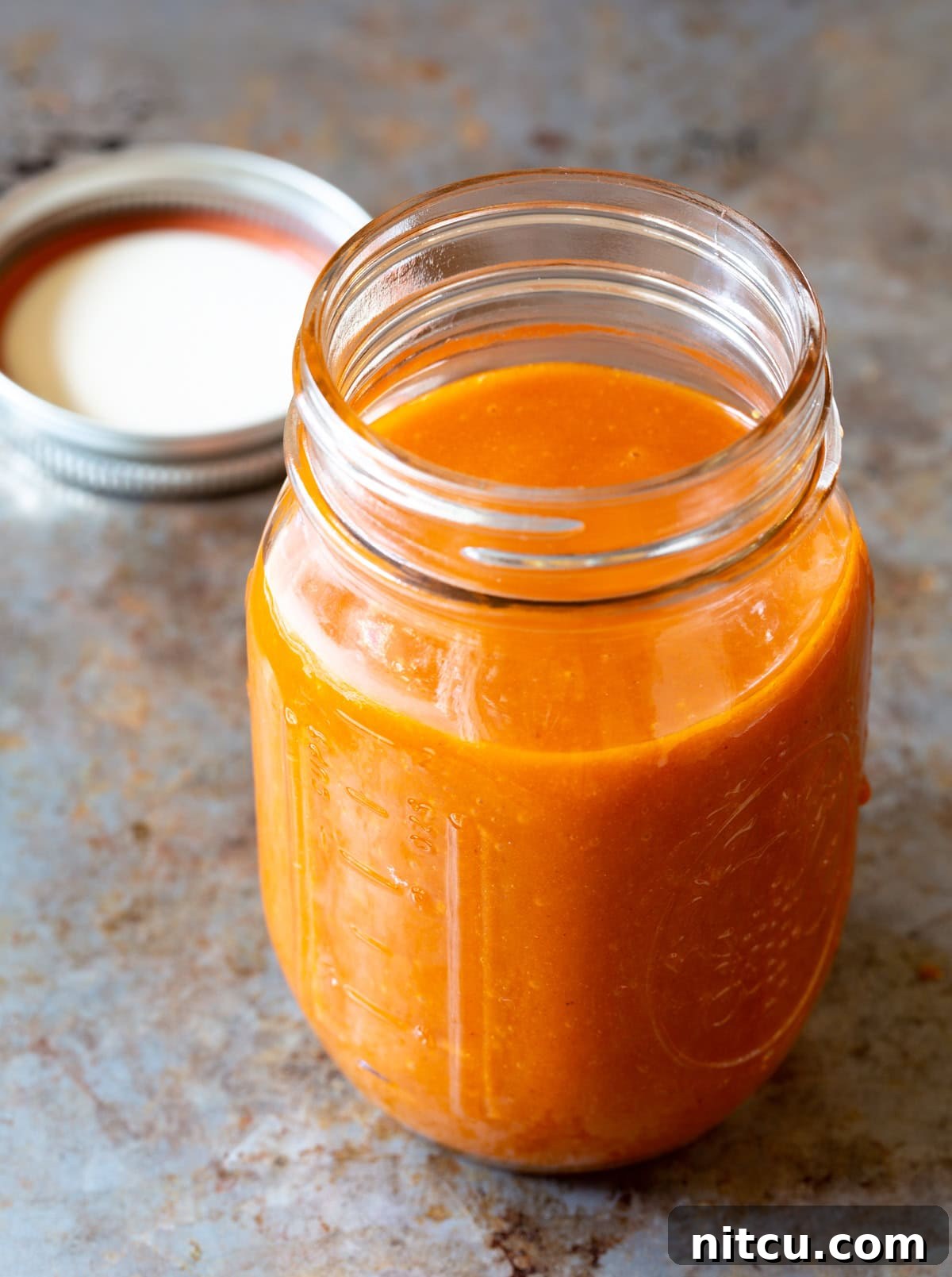 mason jar full of amazing catalina dressing
