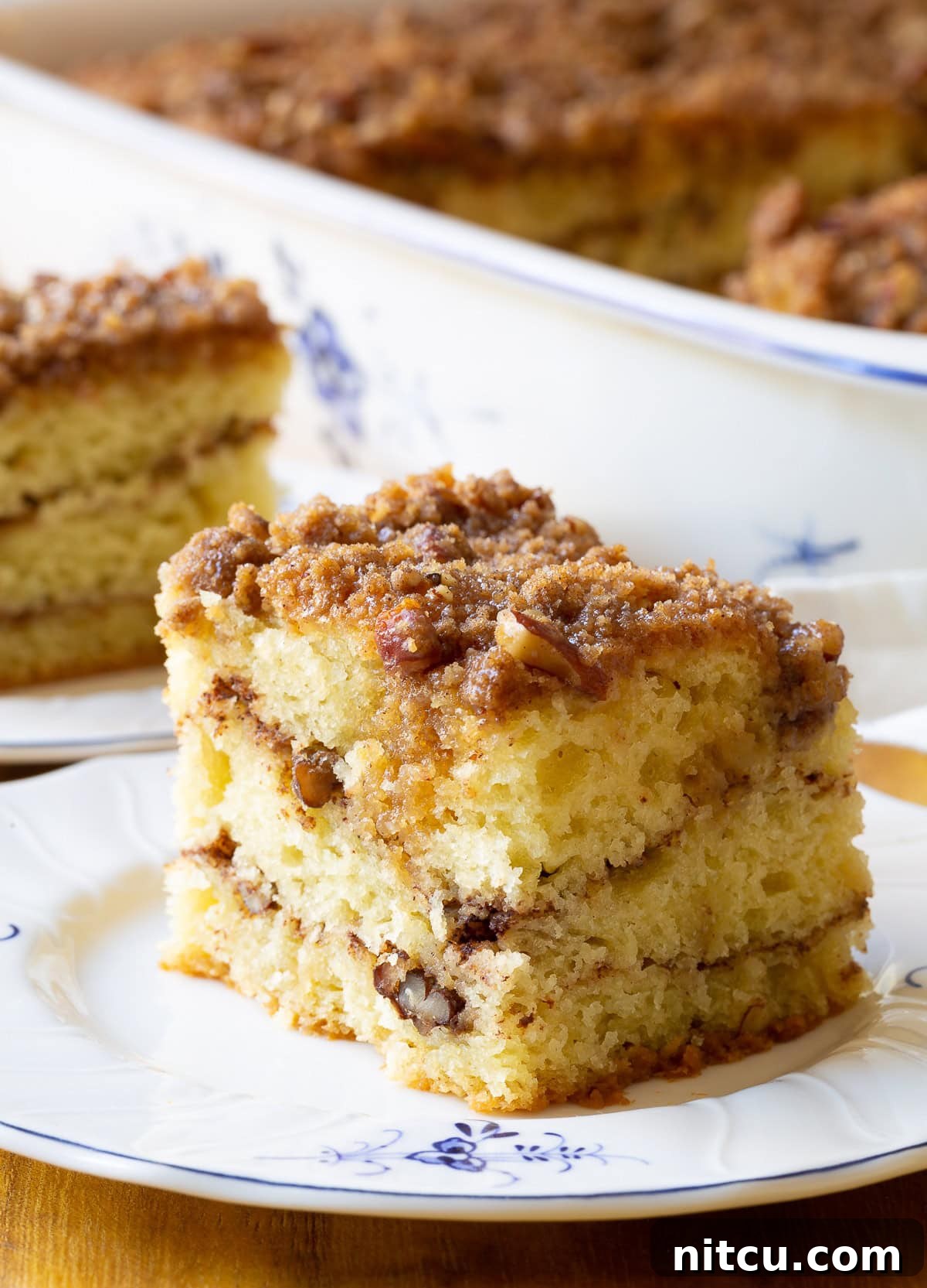 Sour Cream Coffee Cake Recipe, a delectable Kahlua-infused breakfast treat