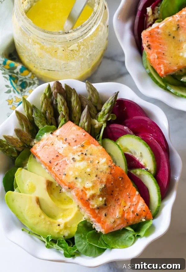 Roasted Salmon Detox Salad Recipe | ASpicyPerspective.com