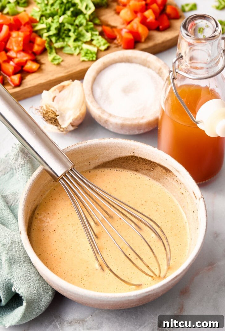 macaroni salad dressing in bowl