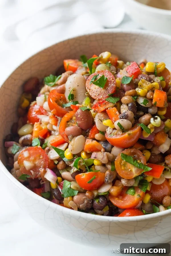 Healthy 15 Bean Salad Recipe: A vibrant and nutritious dish perfect for any gathering.