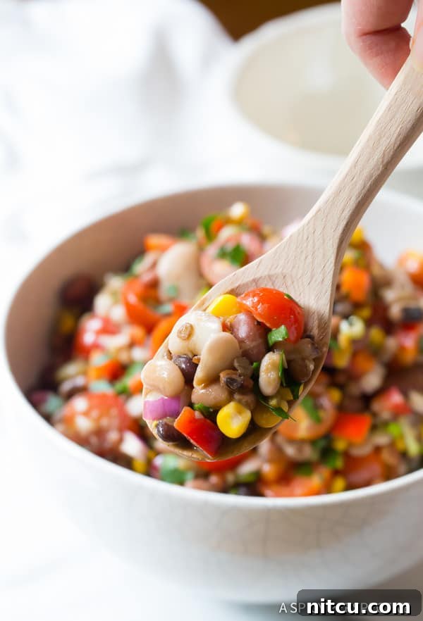 Zesty 15 Bean Salad Recipe: A tangy and refreshing salad with a kick.