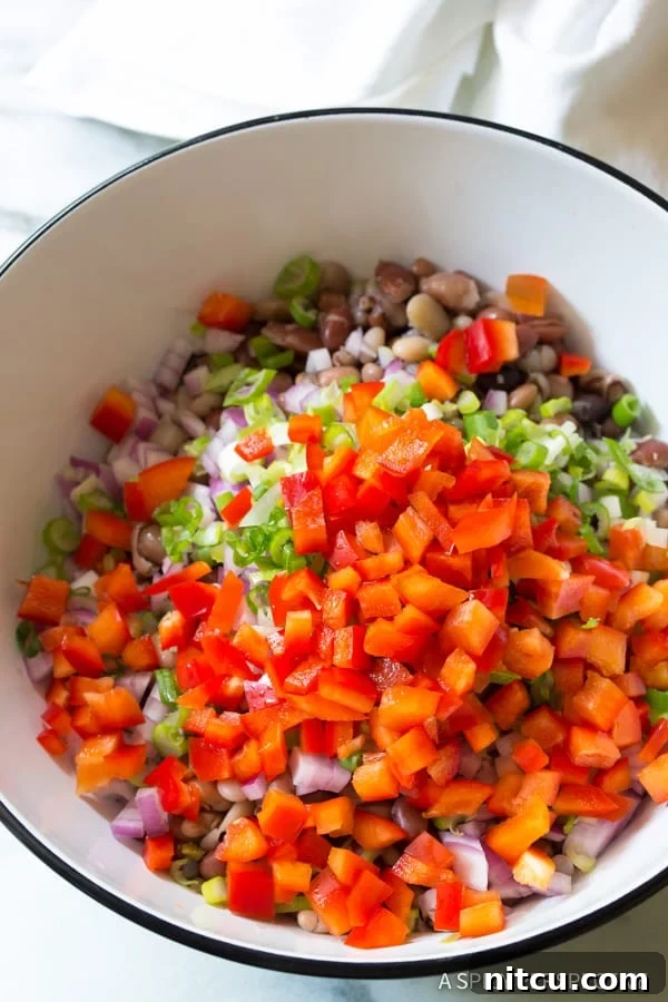 Perfect 15 Bean Salad Recipe: A harmonious blend of beans and fresh vegetables.