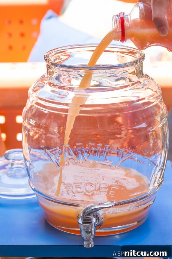 Bahamian Blaster Punch - mixed in large jug, ready to serve