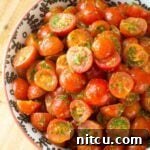 Zesty Healthy Chimichurri Tomato Salad | ASpicyPerspective.com