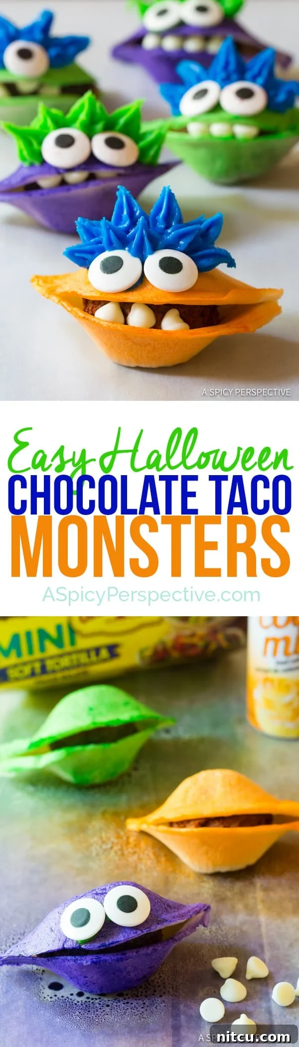 Easy Chocolate Taco Monsters for Halloween! Fun and Spooky Treats